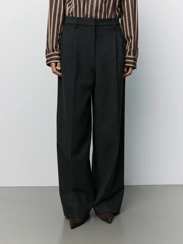 Sofie Schnoor Rosalindasw Wide Leg Trousers Dark Grey