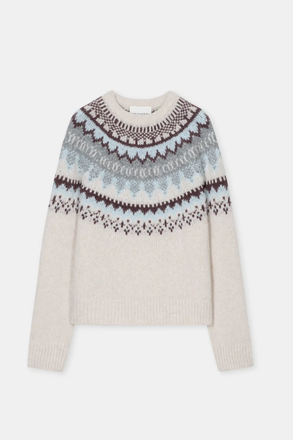 Closed Pullover mit Norweger-Muster Cloud Cream