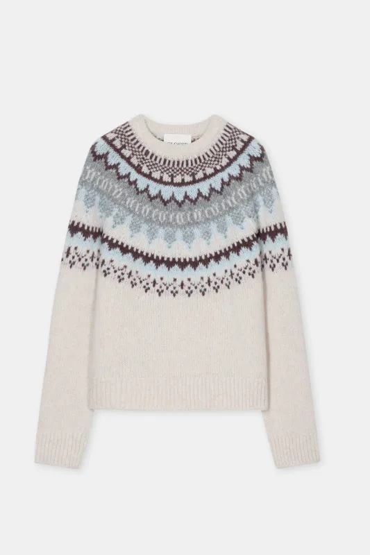Closed Pullover mit Norweger-Muster Cloud Cream
