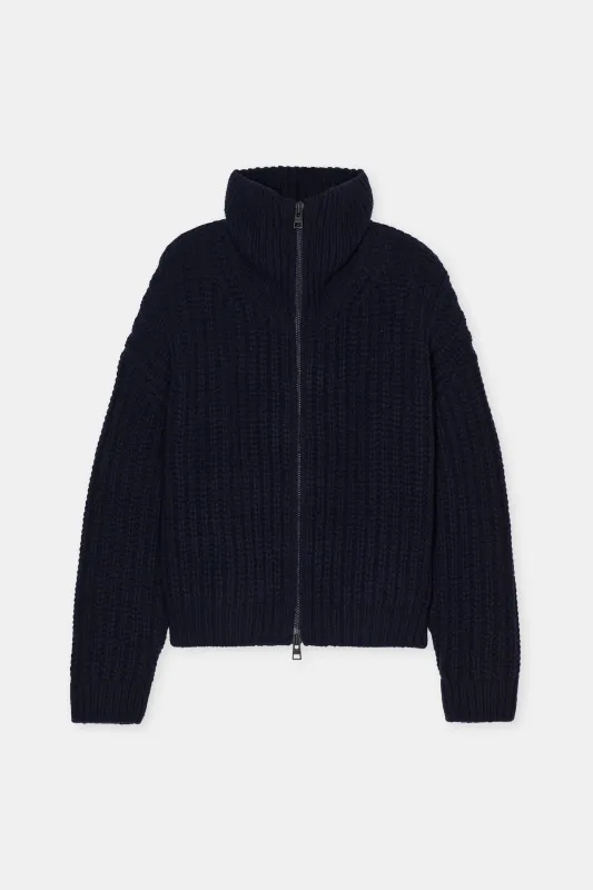 Closed Woll-Cardigan mit Reißverschluss Dark Night