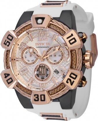 Invicta Men&#39;s  Jason Taylor Quartz White Silver
