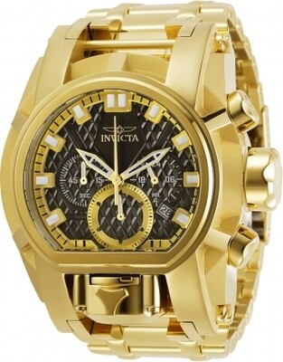 Invicta Men&#39;s  Bolt Quartz 3 Hand GOLD Tone
