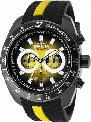 Invicta Men&#39;s  S1 Rally Quartz Black and Yellow