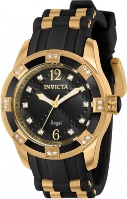 invicta Women&#39;s 38mm Angel Quartz Black