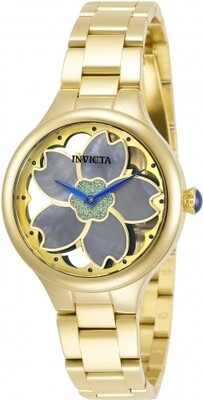 Invicta Women&#39;s 35mm Wildflower Quartz Gold Tone