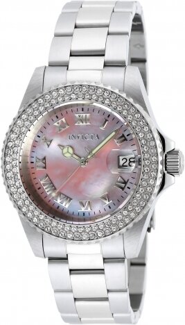 Invicta Women&#39;s 40mm Angel Quartz 3 Hand Light Pink Dial