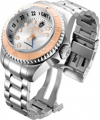 Invicta Men's 52mm Hydromax Quartz 3 Hand Silver Dial