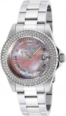 Invicta Women&#39;s 40mm Angel Quartz 3 Hand Light Pink Dial