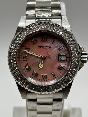 Invicta Women's 40mm Angel Quartz 3 Hand Light Pink Dial
