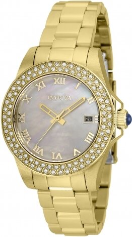Invicta Angel Women Mother Of Pearl 34mm, gold
