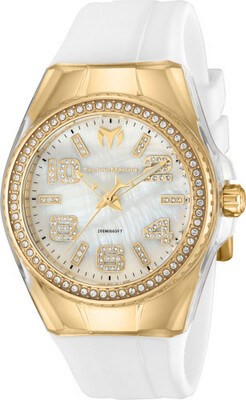 Technomarine Women&#39;s 42mm Cruise Gold, White