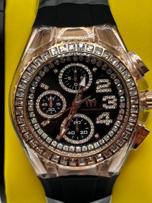 Technomarine Men's 45mm Cruise Glitz Quartz Black Dial
