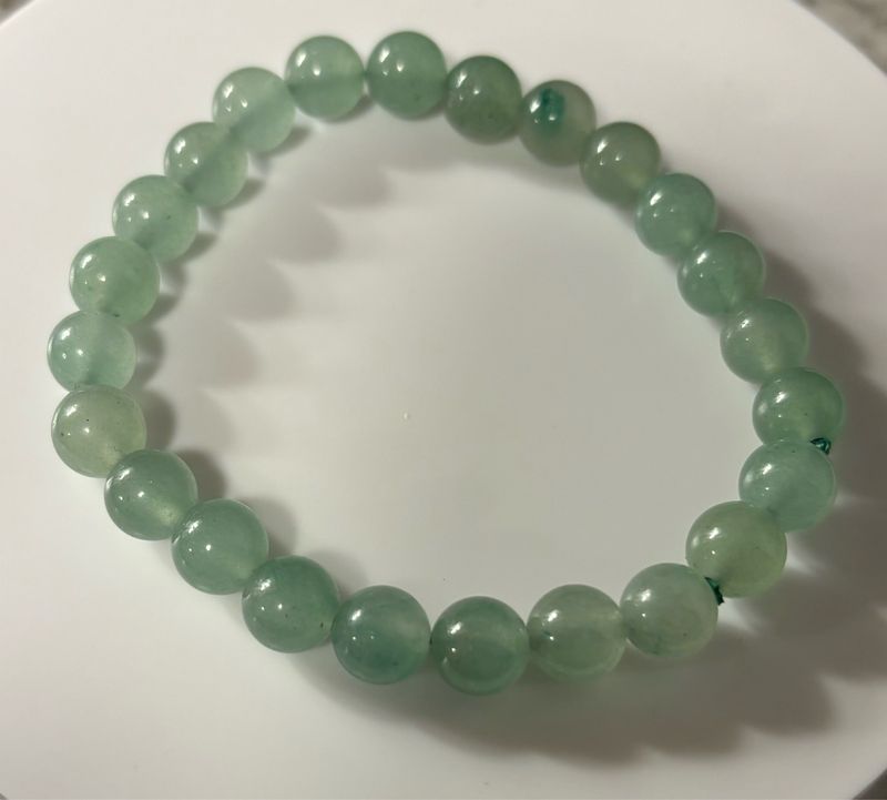 Green Adventurine Crystal Gemstone Bracelet 8mm Beads