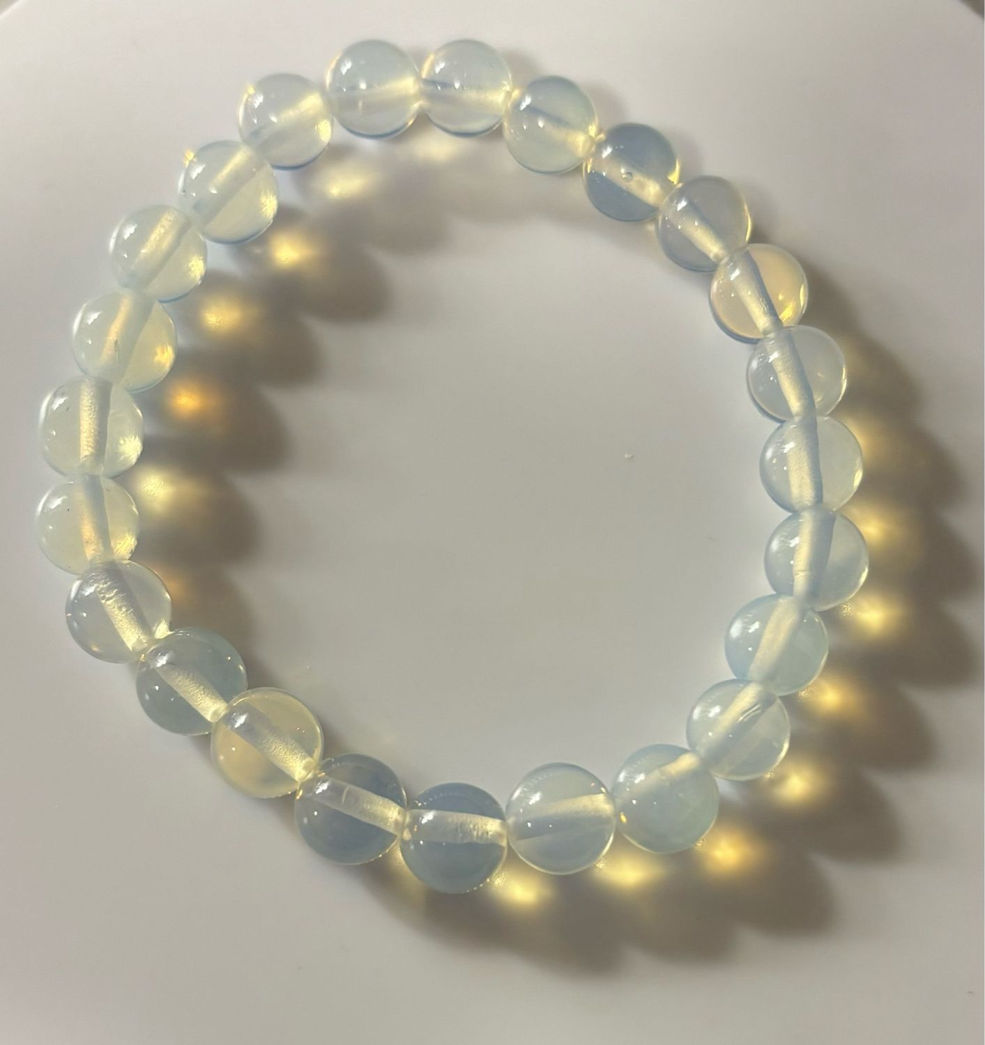 Clear Quartz Crystal Gemstone Bracelet 8mm