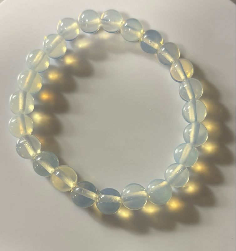 Clear Quartz Crystal Gemstone Bracelet 8mm