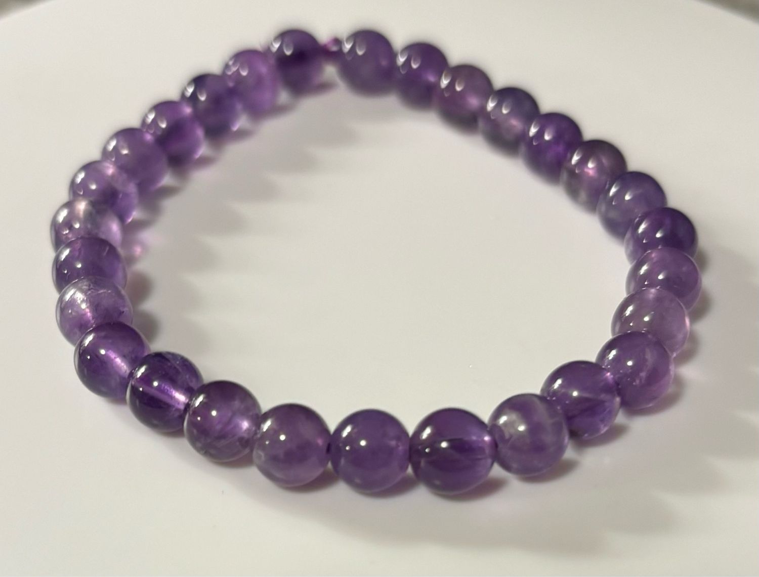 Amethyst Crystal Gemstone Bracelet 4 mm Beads