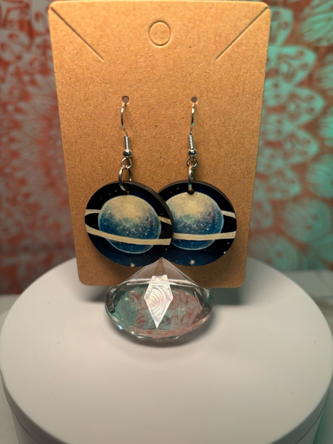 Moon 1 Inch Round Earrings