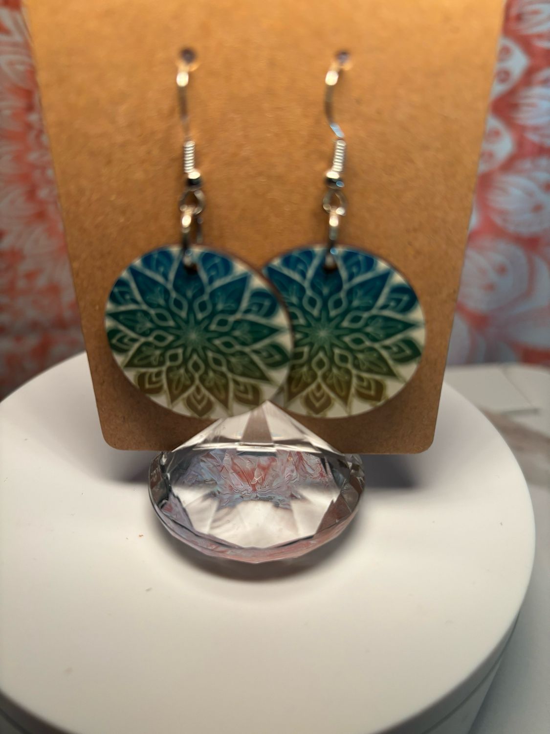 Geometric Round 1 Inch Earrings