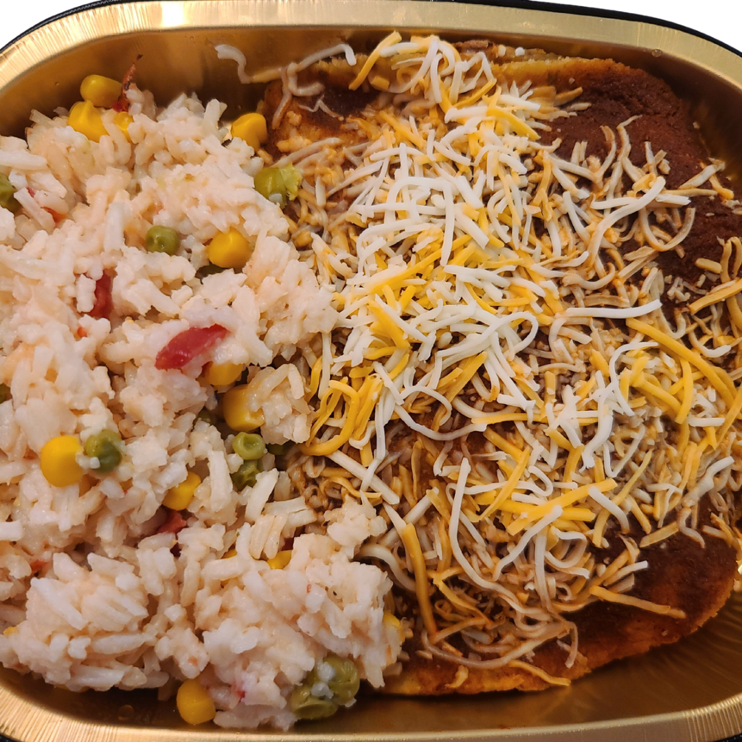 Chicken Enchiladas & Mexican Rice