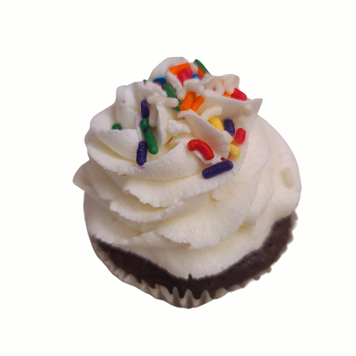 Chocolate (Vanilla Frosted) Cupcake