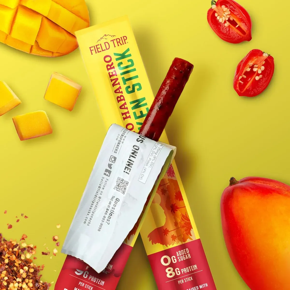 Mango Habanero Chicken Meat Jerky Stick