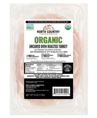 Deli Sliced Organic Oven Roasted Turkey