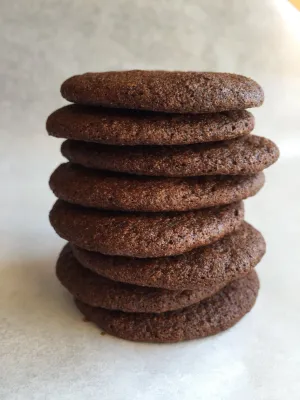 Chocolate Peppermint Snap Cookies