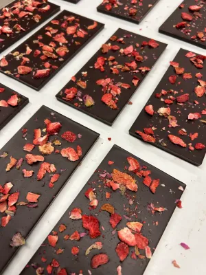 Strawberry Rose Chocolate Bar
