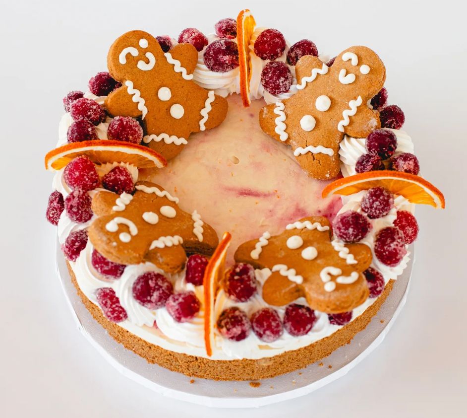 Gingerbread Cranberry Orange Cheesecake Gingerbread Cranberry Orange Cheesecake