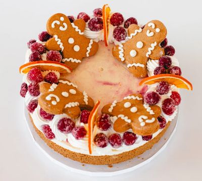 Gingerbread Cranberry Orange Cheesecake