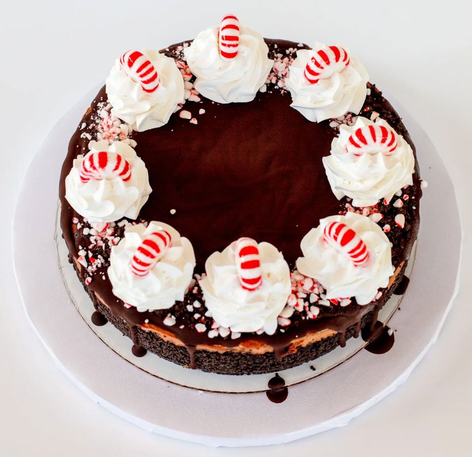 Chocolate Candy Cane Cheesecake Chocolate Candy Cane Cheesecake