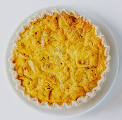 Roasted Garlic Potato Rosemary Quiche