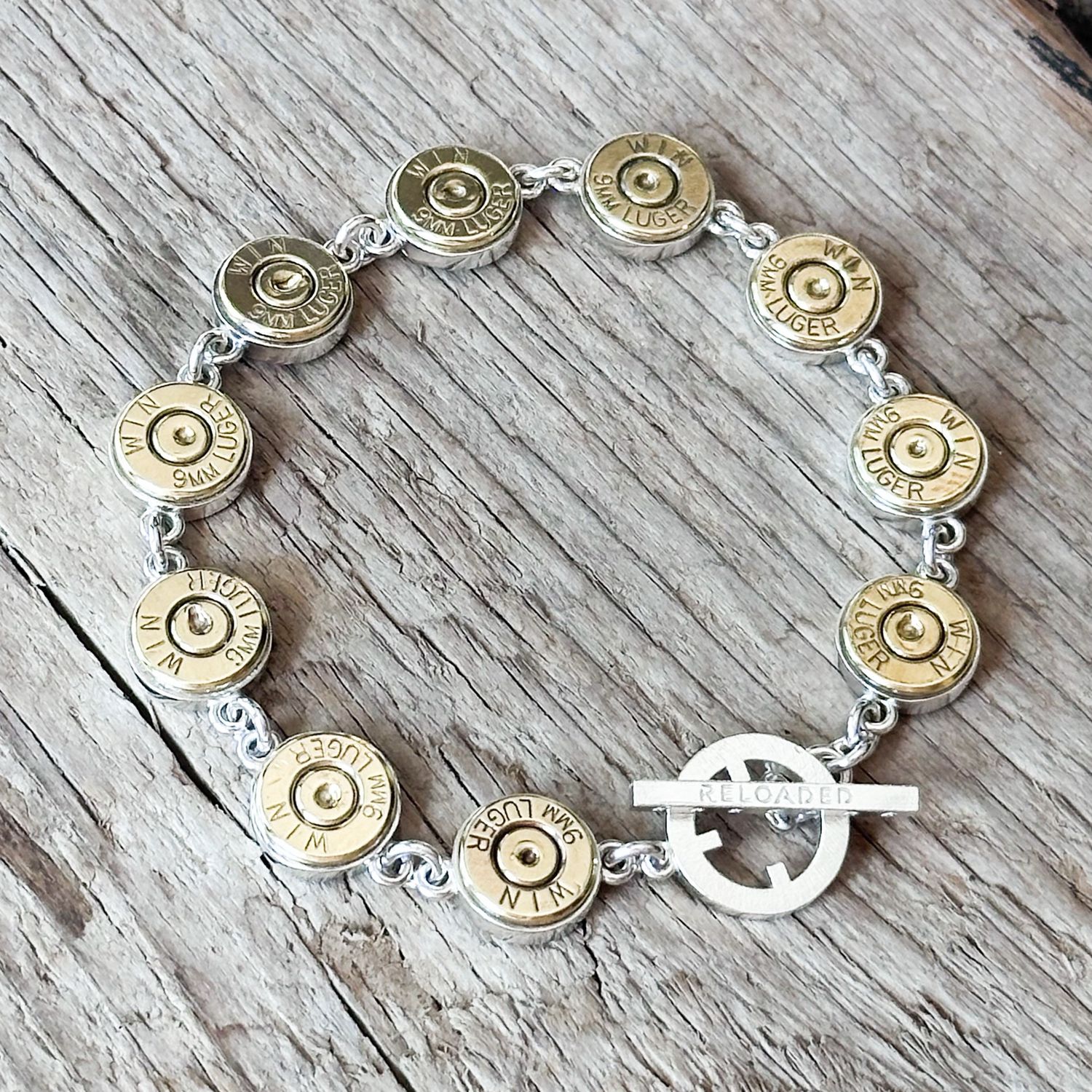 All American 9mm Linked Bracelet Sterling