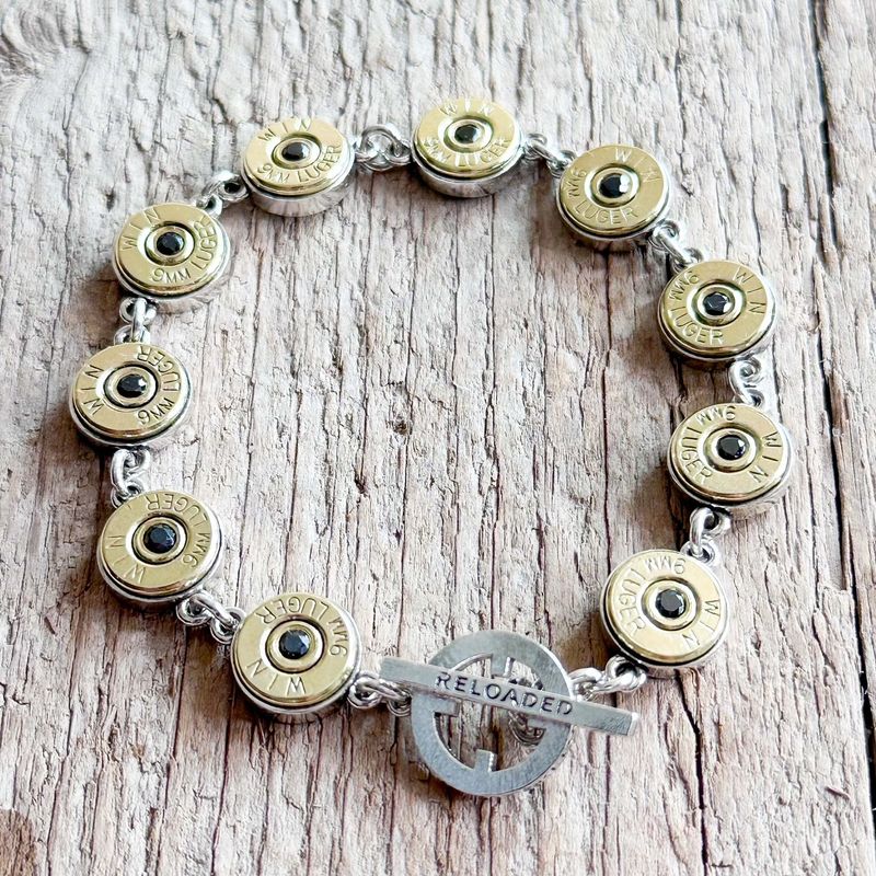 All American Linked Black Diamond Bracelet 9mm