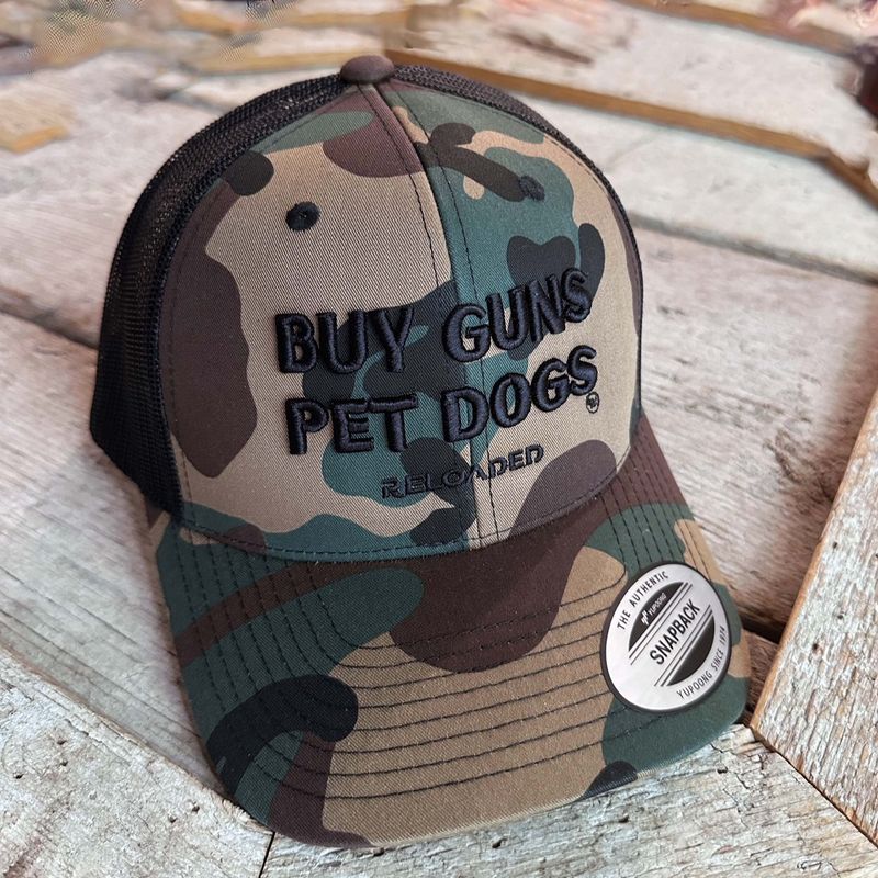 BUY GUNS PET DOGS ™ Camo Auth Snapback Hat