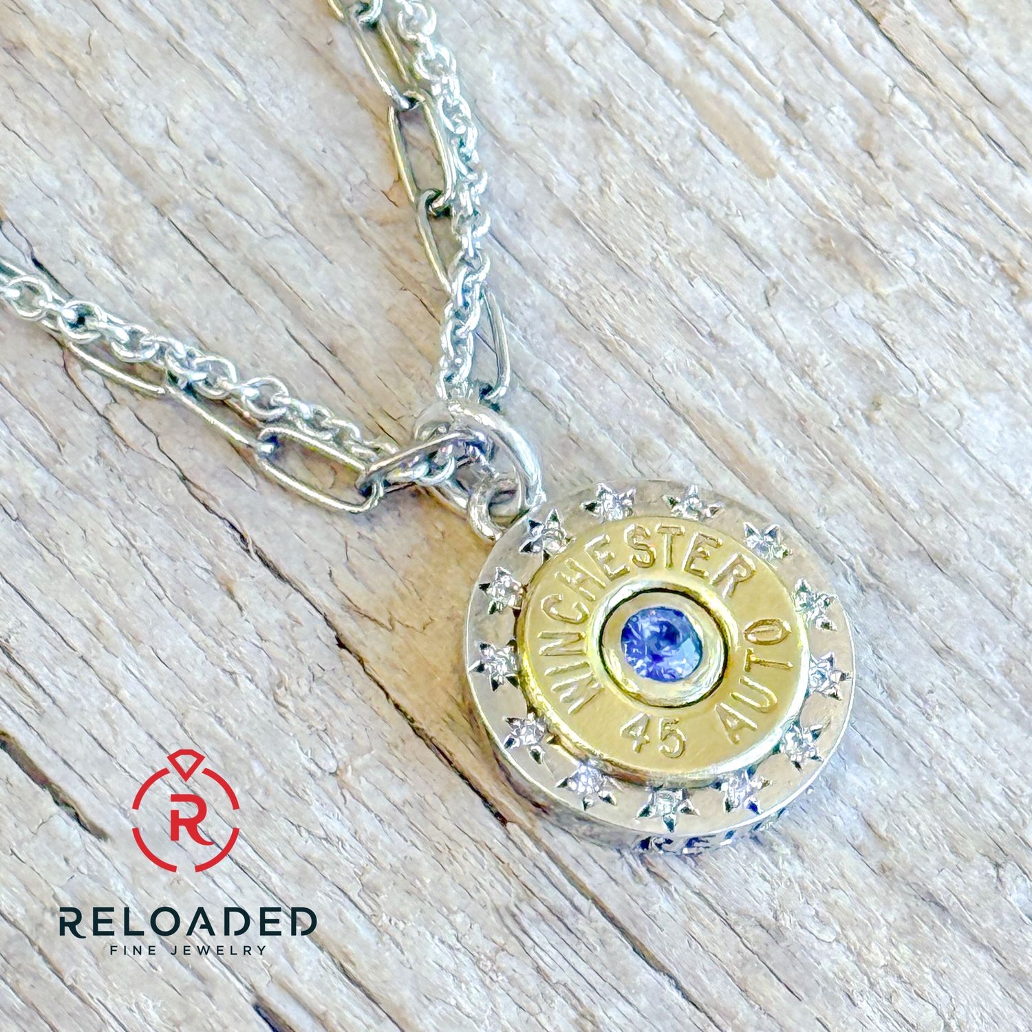 American Origins Diamond Stars w/  Sapphire Pendant