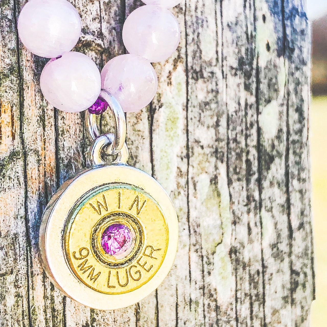 All American Rose Quartz Pink Sapphire Necklace