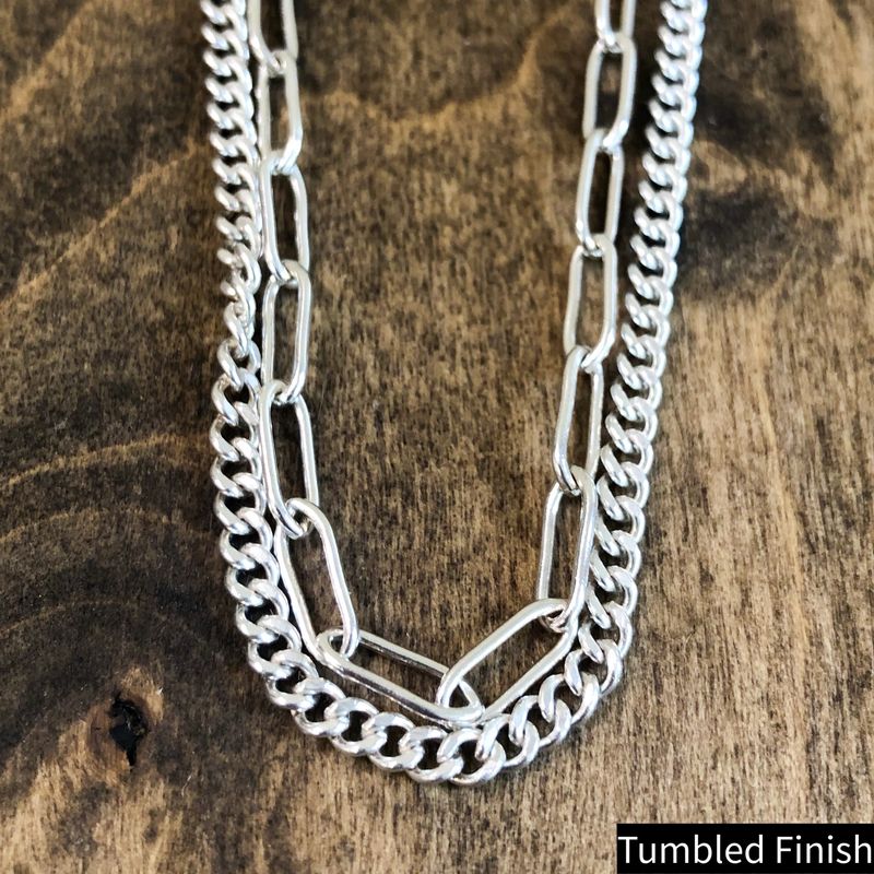 American Made Double Tap Curb and Paperclip Chain
