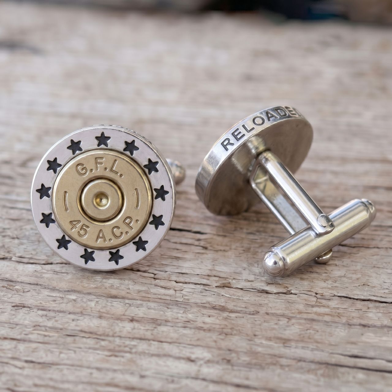 American Origins 45 Cuff Links Sterling