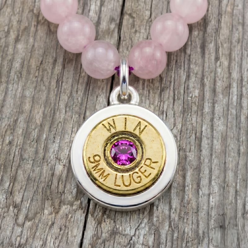 All American Rose Quartz Pink Sapphire Necklace