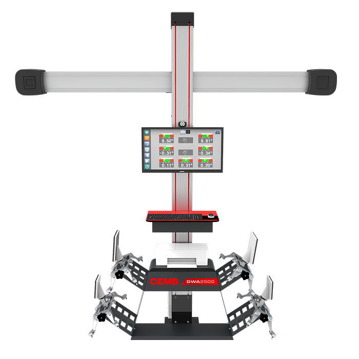 The NEW CEMB DWA2500 space-saving smart solution Wheel Alignment Machine