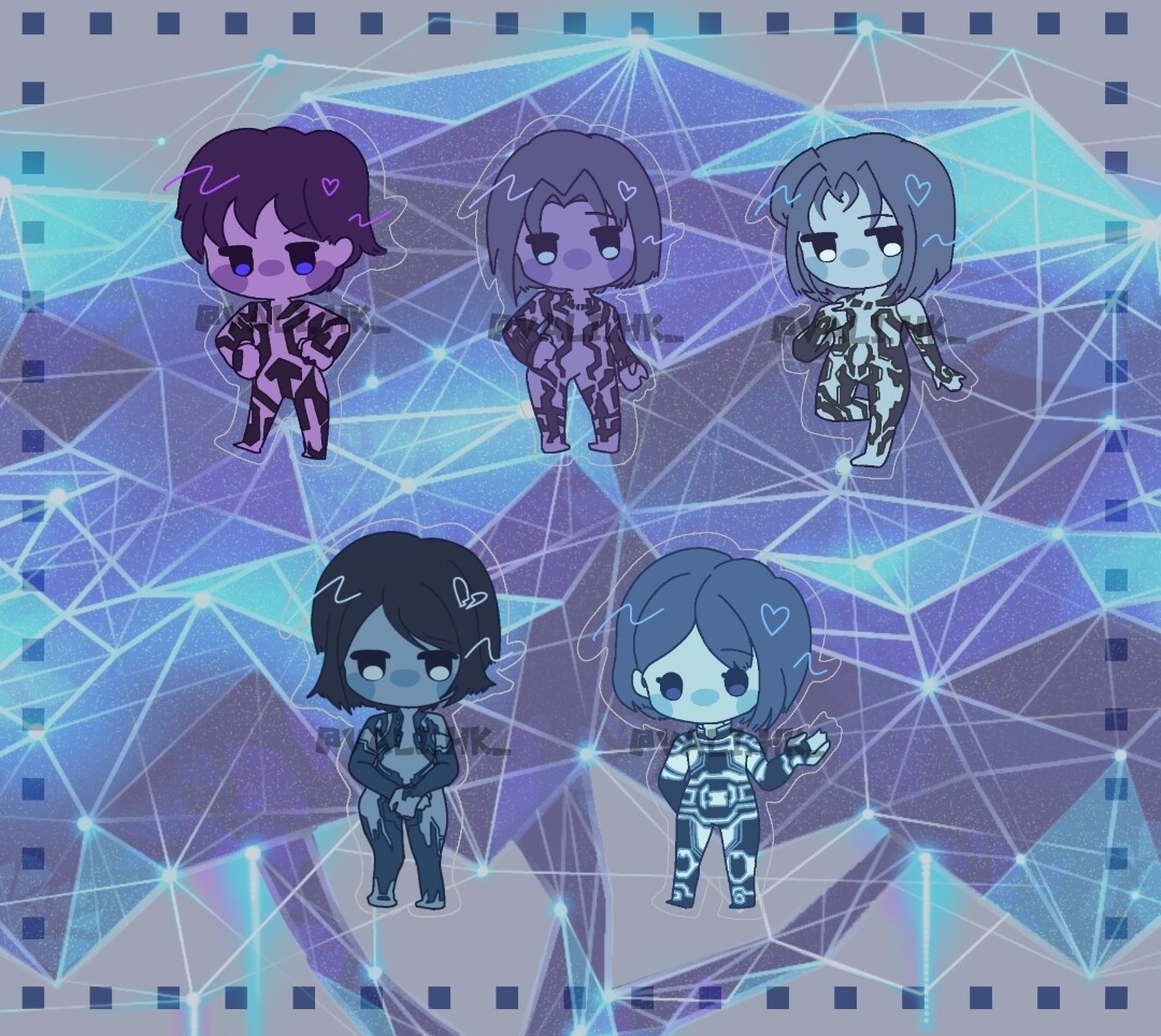 !!READ DESC請閱詳情!!Cortana Mini Acrylic Stands Preorder科塔娜迷你礌射立牌預訂2cm