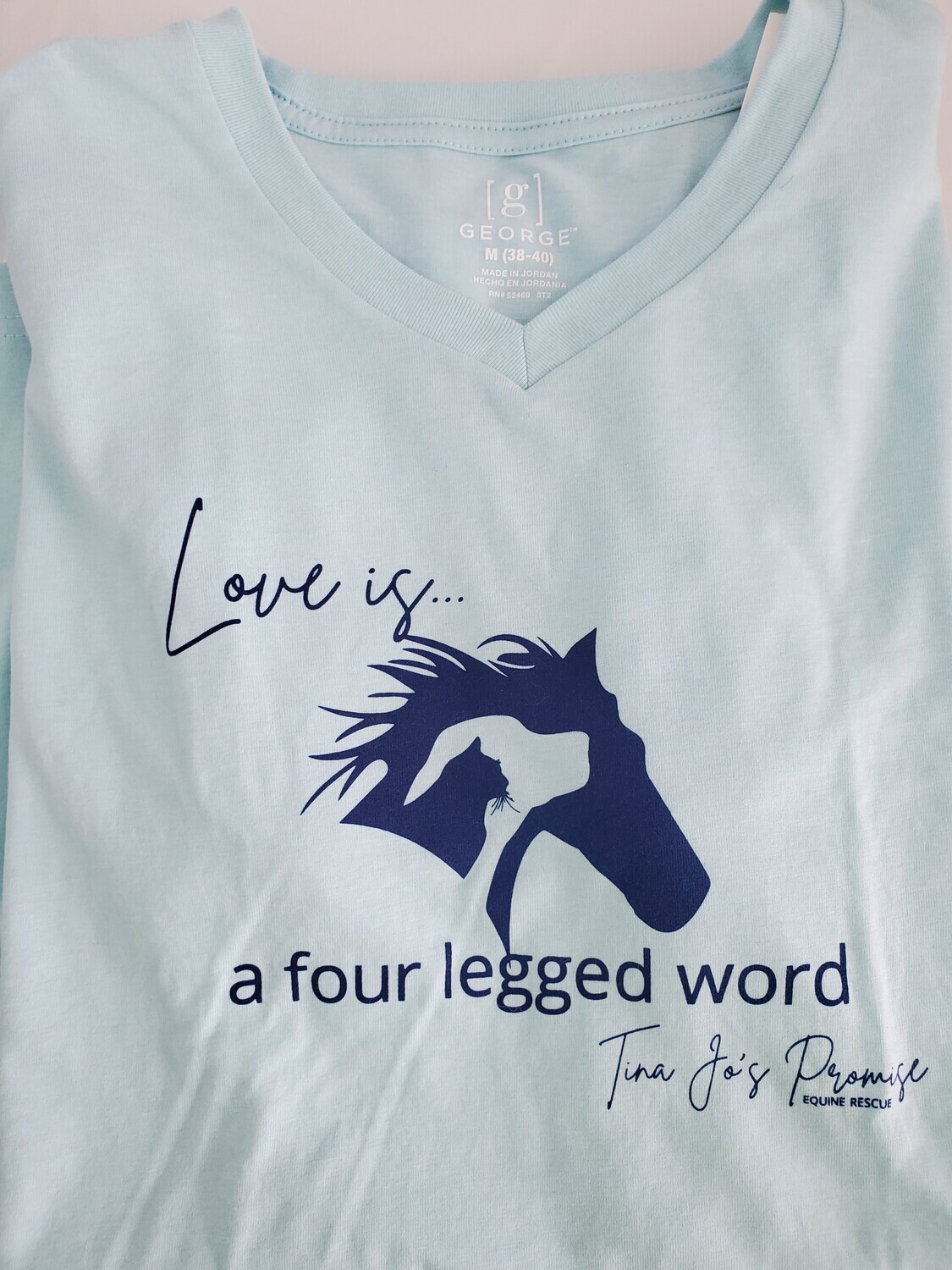 V-Neck LOVE IS A FOUR LETTER WORD