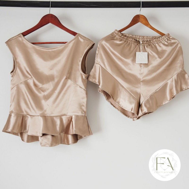 FRILL PYJAMA SET - PLAIN