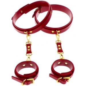 Attaches cuisses poignets rouge - Taboom