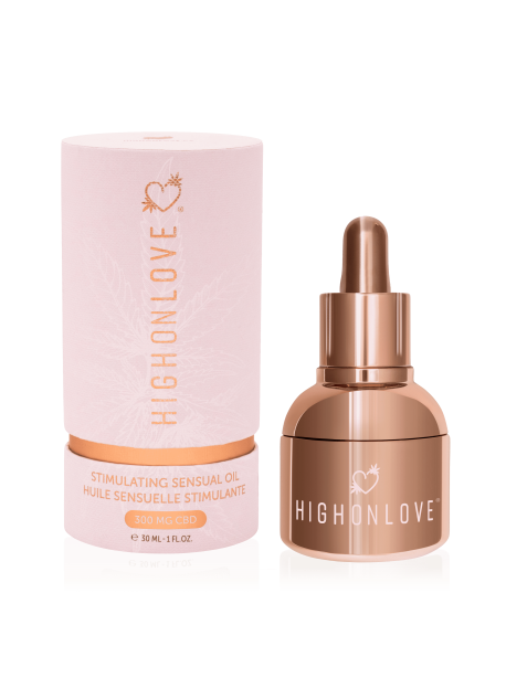 Huile sensuelle stimulante avec 300 mg de CBD 30 ml - HighOnLove