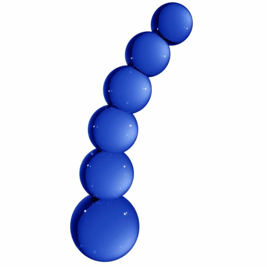 Dildo en verre Planets Bleu - Chrystalino