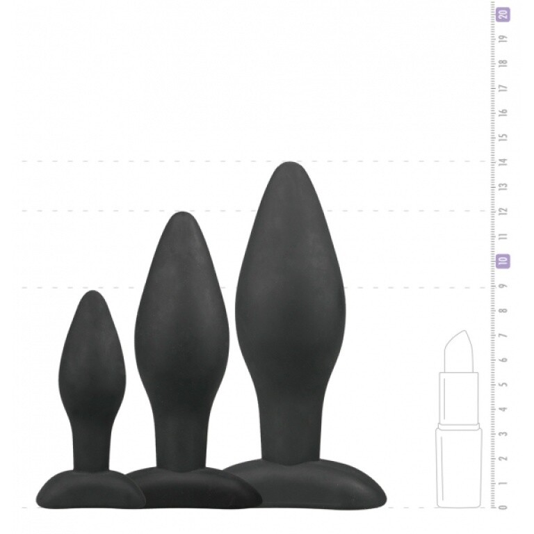 Lot 3 plugs anal Rocket Noir  - Easy Toys Anal Collection