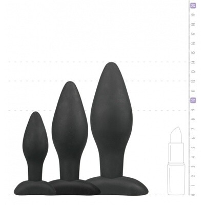 Lot 3 plugs anal Rocket Noir - Easy Toys Anal Collection Lot 3 plugs anal Rocket Noir - Easy Toys Anal Collection