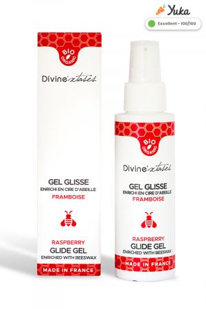Gel Glisse Bio Framboise 100 ml - Divine'xtases Gel Glisse Bio Framboise 100 ml - Divine'xtases